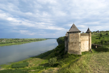 Fototapeta premium The medieval fortress of Khotyn, Western Ukraine