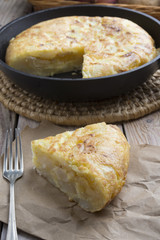 Omelette of potatoes (typical spanish)