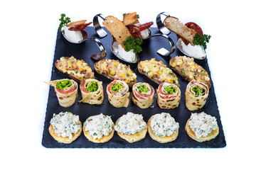 Canape. Restaurant food concept.
