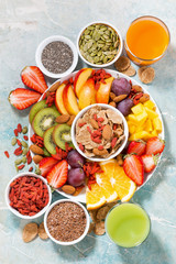 fresh seasonal fruits, juices and superfoods 