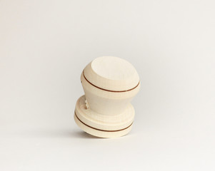 wooden door handle on a white background isolated