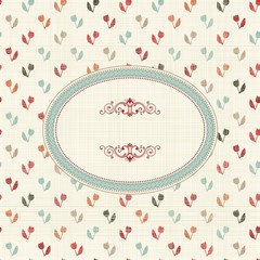 Template frame design for greeting card