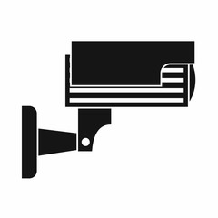 Surveillance camera icon, simple style