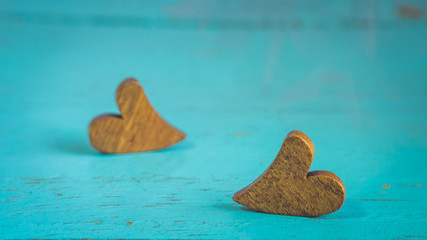 patterned heart on a blue background