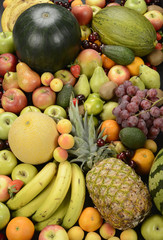 Bodegón de frutas variadas
