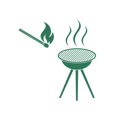 The barbecue icon. Flat Vector illustration