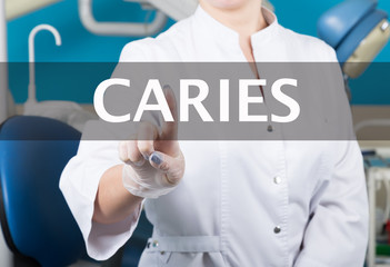 technology, internet and networking in medicine concept - medical doctor presses caries button on virtual screens. Internet technologies in medicine