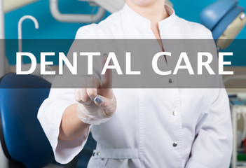 technology, internet and networking in medicine concept - medical doctor presses dental care button...