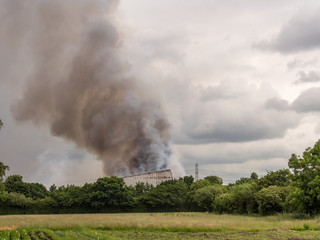 June 21st 2016. Leyland, Lancashire, Preston. Major fire at Wiltshire Shavings and sawdust supplies causing some residemnts to be evacuated.