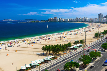 Fototapeta na wymiar Copacabana beach in Rio de Janeiro, Brazil
