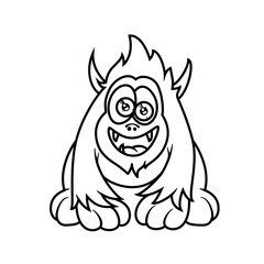 Monster alphabet coloring pages: letter A
