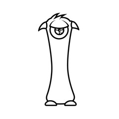 Monster alphabet coloring pages: letter I