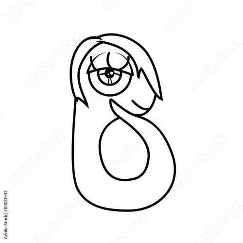 Monster Alphabet Coloring Pages Letter B