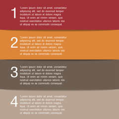 One two three four steps progress bar, infographic elements