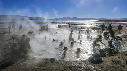 Hot springs in southern Bolivia