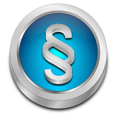 Law paragraph button - 3D illustration