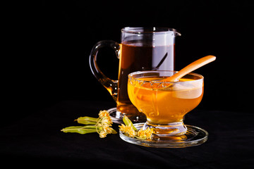 linden tea with honey