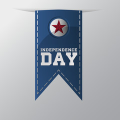 Independence Day design on blue. Vector illustration.