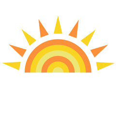 Sunshine with concentric circles logo