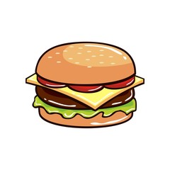 Burger clip art vector