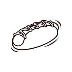 hotdog line art vector