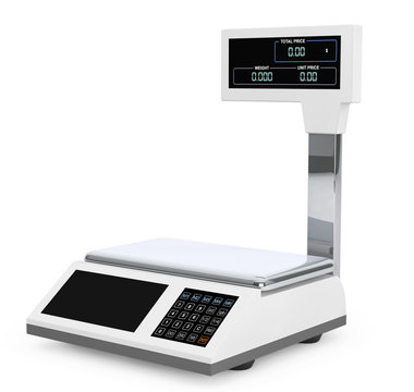 Electronic Scales for weighing Food. 3d Rendering