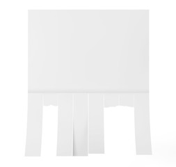Advertising Papers with Cut Slips. 3d Rendering