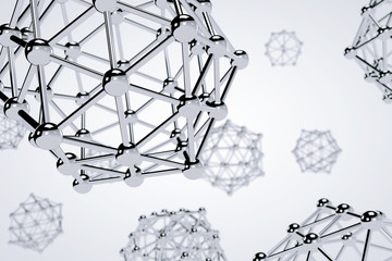 Science Abstract Molecules. 3d Rendering
