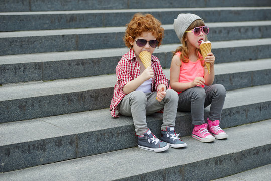 photo of two cute hipsters