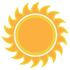 sun icon Vector illustration on white background