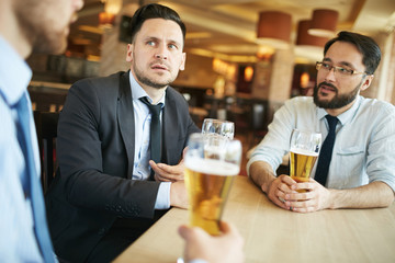 Relaxing in pub