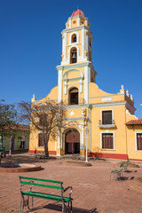Obraz premium Square and church of Saint Francis of Assini, Trinidad, Cuba