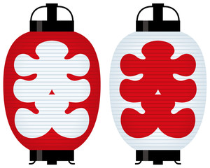 大入ちょうちん（紅白/卵型） © ochikosan