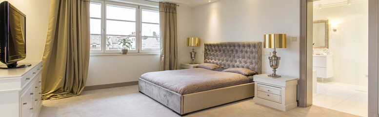 Stylish master bedroom suite