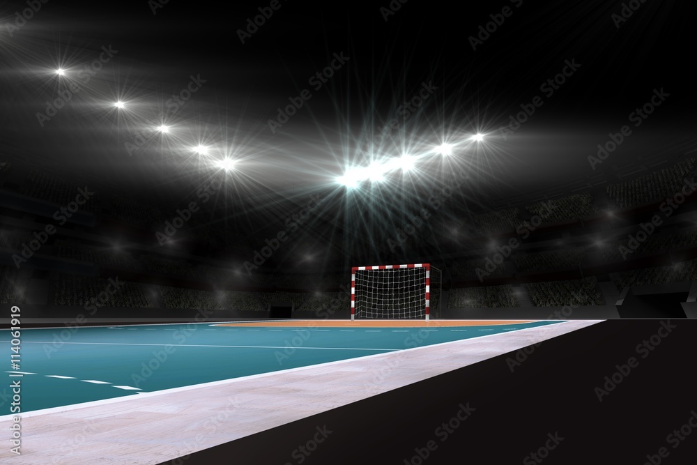 Canvas Prints composite image of handball field