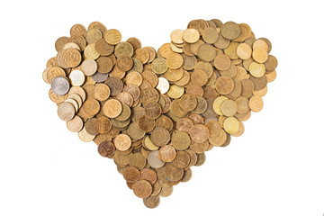 сердце из монет