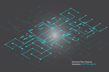 electrical drawing vector