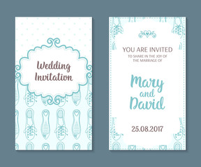 Romantic vector cards template