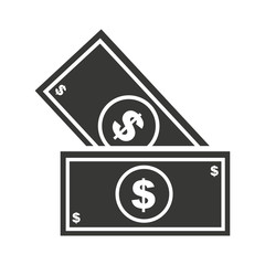bills dollars isolated icon design