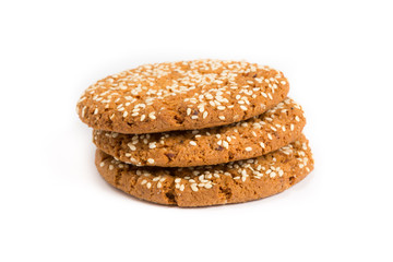 Oat cookie with sesame seeds