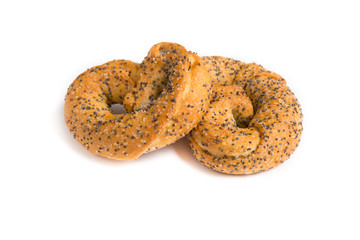 Baked roll with poppy seeds