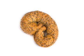 Baked roll with poppy seeds