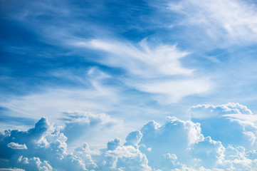 blue sky with white clouds