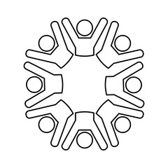 united people isolated icon design
