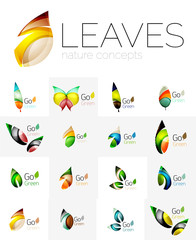 Leaf logo set