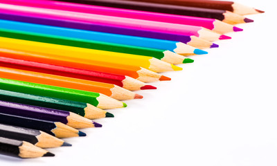 Fototapeta premium Abstract background from color pencils