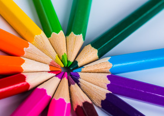 Abstract background from color pencils