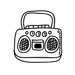 radio drawing isolated icon design