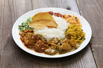 sri lankan rice and curry dish