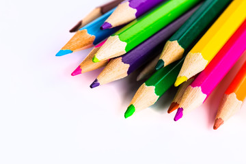 Abstract background from color pencils